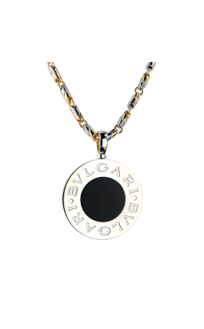 Подвеска Bvlgari Tondo Yellow Gold & Stainless Steel & Onyx & Mother of Pearl (41440) №2