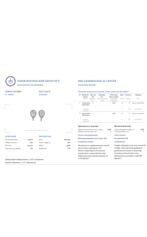 Серьги RalfDiamonds 0,40 ct F/VS2 - 0.40 ct F/VS2 Pear mixed Brilliant RDE (37690) №2