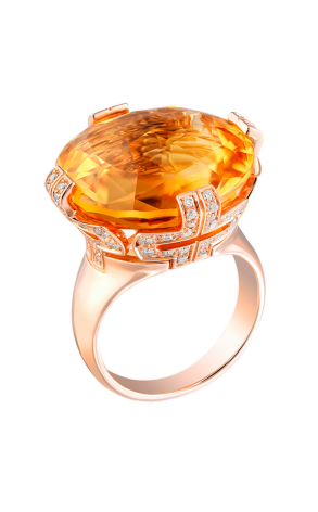 Кольцо Bvlgari Parentesi Ring with Citrine and Diamonds (4057)