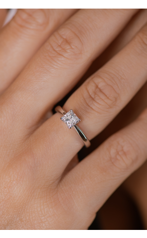 Кольцо Tiffany & Co Square Cut 0.27 ct I/VVS2 in Platinum (38175) №3