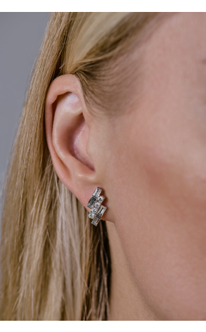 Серьги Cartier Reflection de Small Model White Gold Diamonds N8515094 (41138) №3