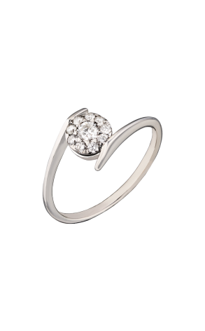 Кольцо  Round Cut Diamonds & White Gold (40560)
