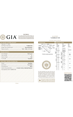 Пусеты GIA C бриллиантами 0.50 ct G/VS2 - 0.50 ct G/VS2 (36949) №4