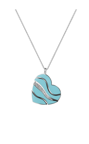 Подвеска Roberto Coin Blue Enamel & Diamonds Heart (37550)