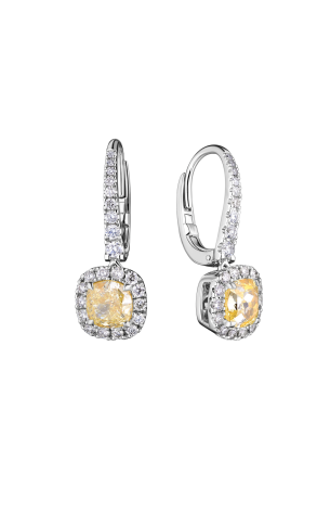 Серьги GIA с бриллиантами по 1,01 ct FLY/VS1 - 1,01 ct FLY/VS2 (36119)