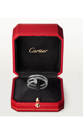 Кольцо Cartier Juste un Clou Double White Gold & Diamonds (SIZE 50) CRB4211050 (41371) №2