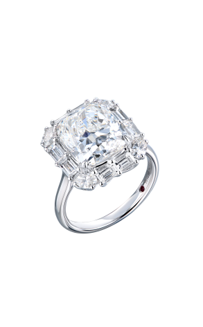 Кольцо GIA 5,68 ct G/VS2 Cushion Cut Diamond & White Gold (40629)