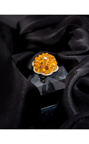 Кольцо Oro Trend Citrine Flower Ring (32706) №3