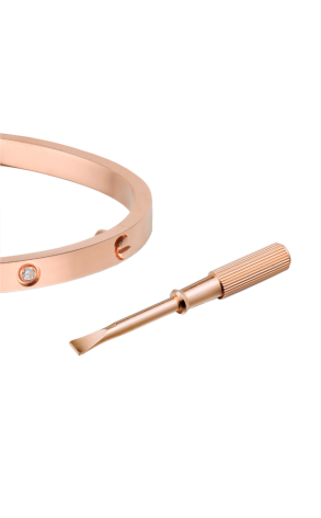 Браслет Cartier Love Rose Gold 6 Diamonds Small Model Bracelet B6047617 (36225) №3