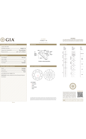 Пусеты GIA 1,01 ct I/VS2 - 1,00 ct I/VS2 Round Cut Diamonds (43110) №2