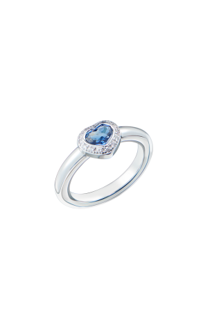 Кольцо Chopard HAPPY HEARTS White Gold & Diamond & Pastel Blue Sapphire 82/2890/12 (42064)