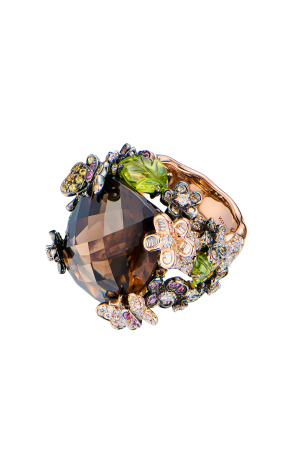 Кольцо  Smoky Quartz with Multi Gem Surround (42736)