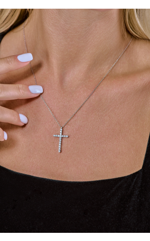 Крест Mercury Classic Cross 0,78 ct in White Gold MP14371/WG/CR0.70 (39468) №4