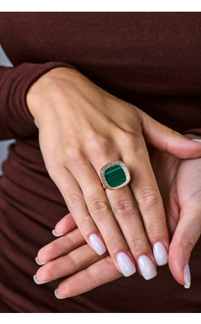 Кольцо Roberto Coin Carnaby Street Malachite & Diamond & Rose Gold (40979) №2