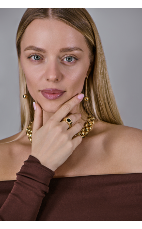 Кольцо Bvlgari Tubogas Onyx & Yellow Gold (SIZE 54) (42006) №3