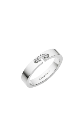 Кольцо Chaumet Liens Évidence wedding band White gold, diamonds, 4mm 080315 (40680)