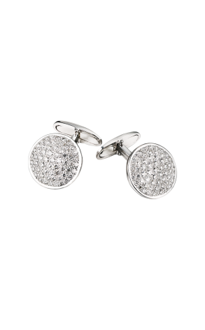 Запонки  2,30 ct Round Cut Diamonds & White Gold (40332)