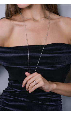 Колье Mercury Classic Necklace in White Gold 1.39 ct Diamonds MN5775/WG/RD1.40 (40470) №3