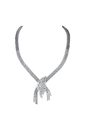 Колье  14,00 ct Round & Marquise Cut Diamonds & White Gold (43373)