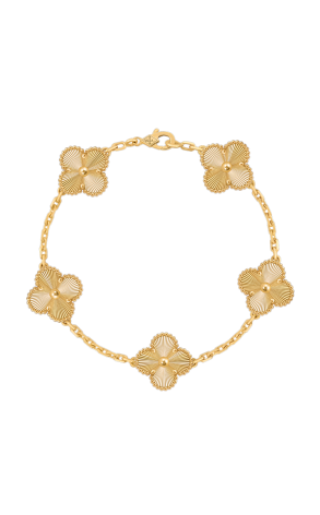 Браслет Van Cleef & Arpels Vintage Alhambra 5 motifs yellow gold VCARP3JK00 (42146)