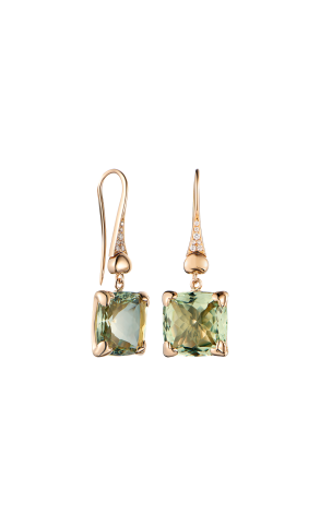 Серьги Pasquale Bruni Madame Eiffel Rose Gold & Prasiolite & Diamond 14097R (43687)