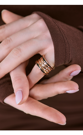Кольцо Bvlgari B.Zero1 Rock four-band Rose Gold & Ceramic 357956 (40074) №2