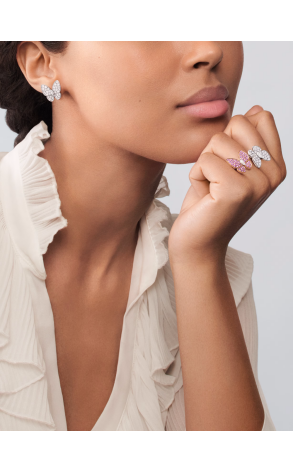Серьги Van Cleef & Arpels Two Butterfly rose gold, Diamond, Sapphire VCARO3M600 (41916) №3
