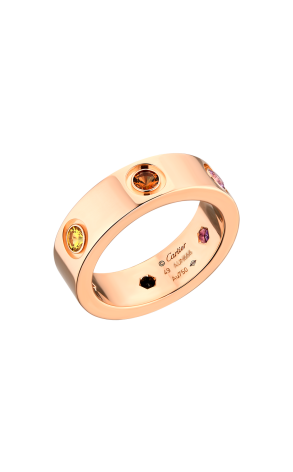 Кольцо Cartier Love Multigemstone Rose Gold (SIZE 54) B4087800 (39138)
