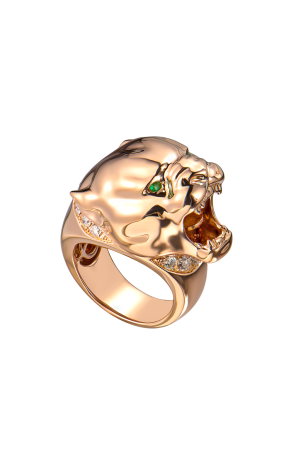 Кольцо Stenzhorn Tiger Rose Gold & Diamonds & Tsavorites (43538)