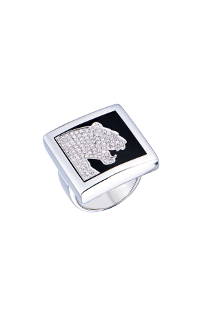 Кольцо Gavello White Gold Onyx & Diamonds (42595)