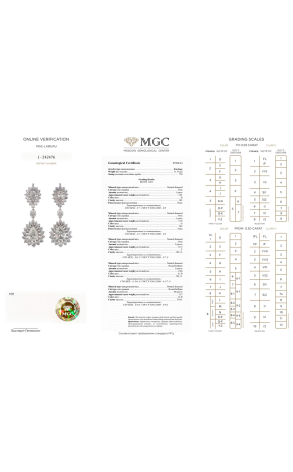 Серьги  2,28 ct G/SI2 - 2.01 ct H/SI2 & 0.72 ct F/SI1 - 0.60 ct G/SI1 Pear Diamonds (37447) №2