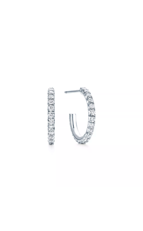 Серьги Tiffany & Co Metro Hoop White Gold 60006461 (39783)