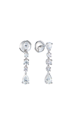 Серьги Tiffany & Co Diamond Drop in Platinum (43365)