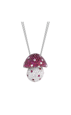 Подвеска ZYDO Gioielli Mushroom Emerald & Diamonds White Gold (39167)