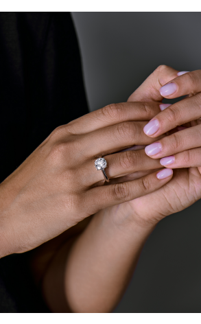 Кольцо  3,02 ct G/VVS2 Round Cut Diamond МГУ (4734) №3