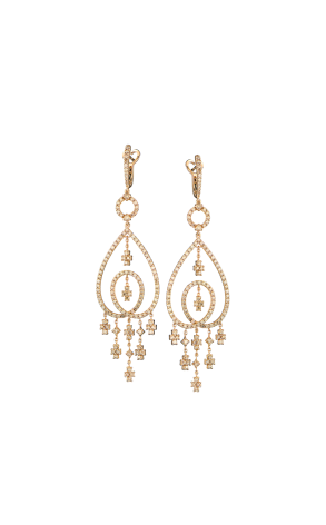 Серьги Crivelli Chandelier Earrings Rose Gold & Diamonds (43091)