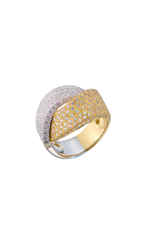 Кольцо  0,8 ct Diamonds & Yellow & White Gold (41673)