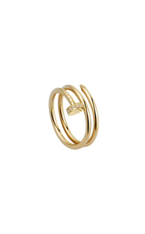 Кольцо Cartier Juste un Clou Double Yellow Gold & Diamonds (SIZE 50) CRB4211850 (42004)