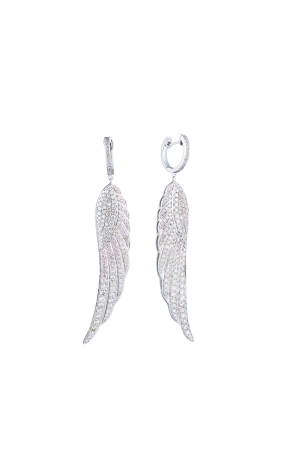 Серьги  3,55 ct White Gold & Diamonds Wings (42812)