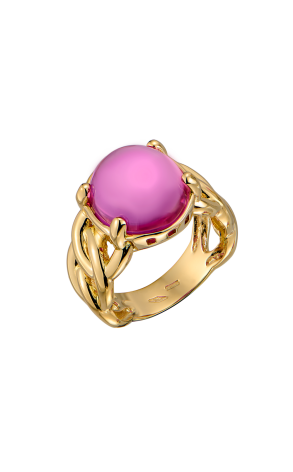 Кольцо  Yellow Gold & Rose Sapphire Ring (41958)