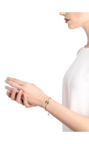 Браслет Bvlgari Rose gold & Malachite & Diamond (SIZE S/M) 357564 (41209) №3
