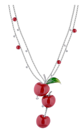 Колье Dal Lago Cheerful Cherries Enamel & Diamonds (36428)