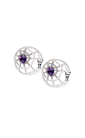 Серьги Chaumet Attrape Moi Catch Me Spider White Gold Diamond Amethyst (41388)