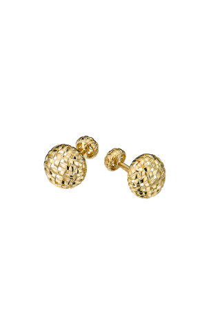 Запонки Tiffany & Co Vintage Vannerie Basket Weave Yellow Gold (43436)