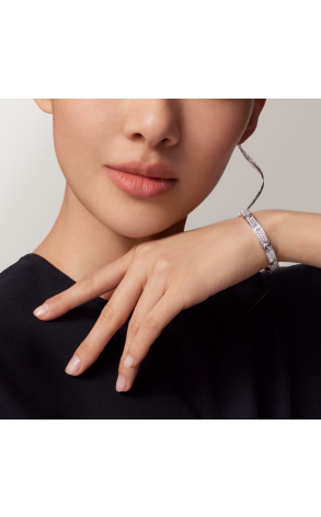 Браслет  в стиле Cartier Love Classic Model , Paved, White Gold (42307) №3