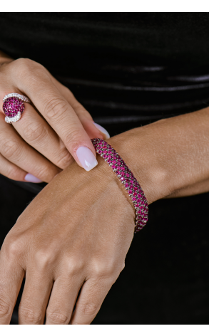 Браслет  23,0 ct Natural Ruby & White Gold (41544) №3