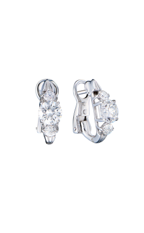 Серьги  1,00 сt F/VS1 - 1,00 F/VS1 Round Cut Diamonds in White Gold (43798)