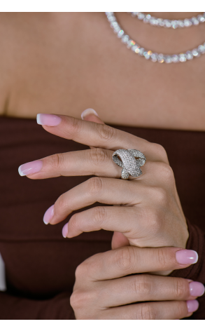 Кольцо  3,60 ct Round cut Diamonds & White Gold (42027) №3