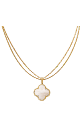 Колье Van Cleef & Arpels Magic Alhambra Long Necklace 1 Motif Yellow Gold Mother-of-pearl VCARO49L00 (39922) №2