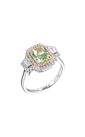 Кольцо RalfDiamonds 2.02 ct Fancy Light Brownish Greenish Yellow/SI2 & White Multishape Cut Diamonds (41218)
